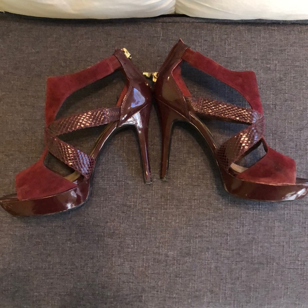 Guess maroon high heels